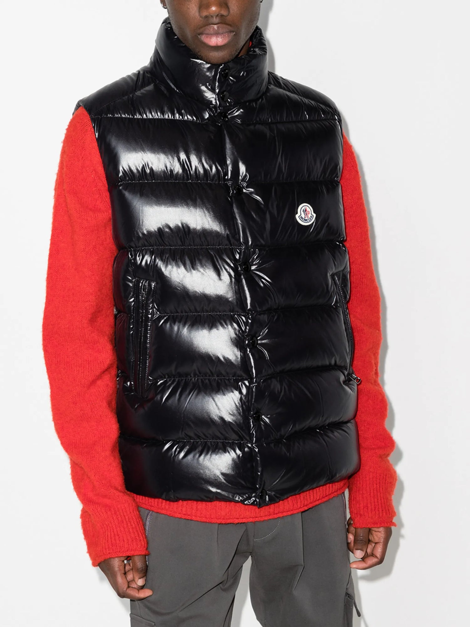 Moncler gilet matelassé Tibb à patch logo