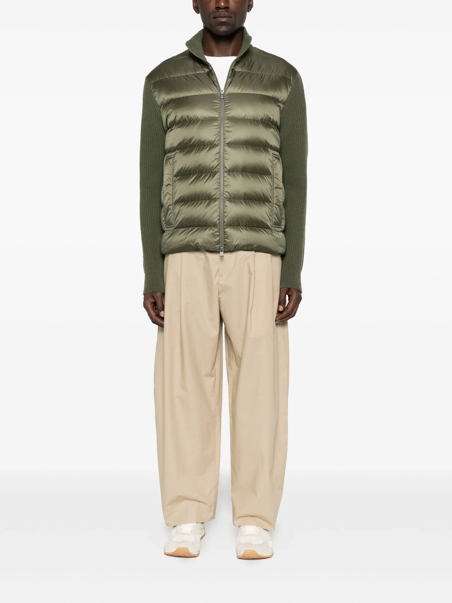 Moncler cardigan zippé à design matelassé
