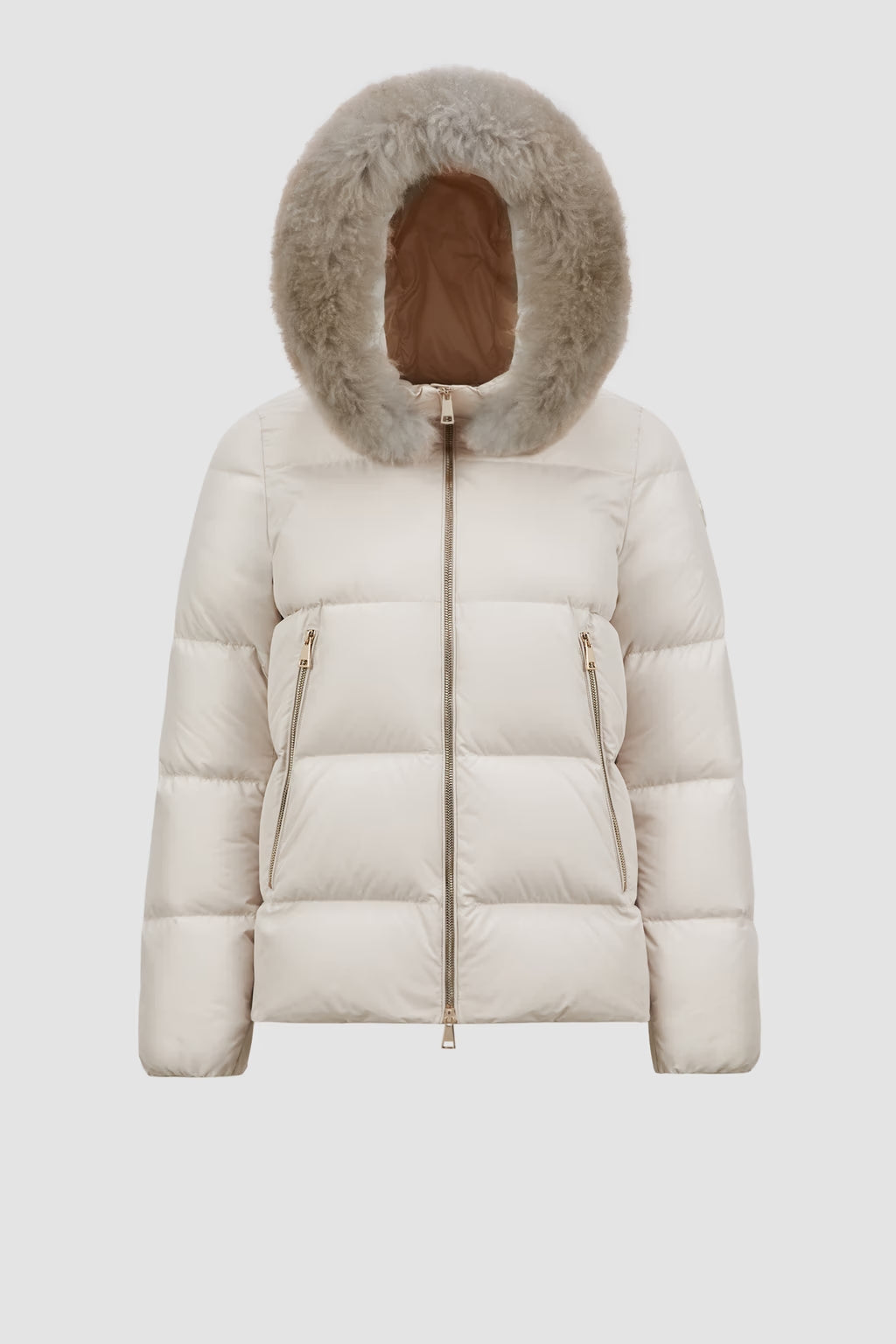 Doudoune courte a capuche Laichefur Moncler Blanc
